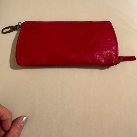 Fossil Red Studded Leather Eyeglass case - Picture 2 of 5